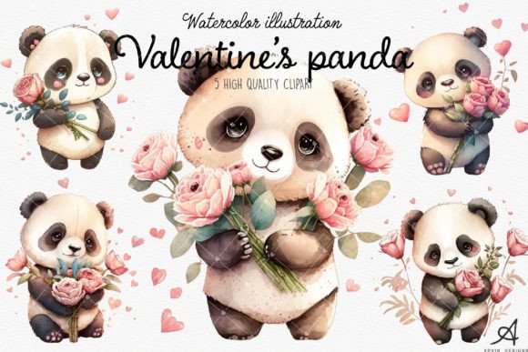 Bringing Heartfelt Charm to Print: A Guide to Watercolor Valentine’s Panda Sublimation Designs