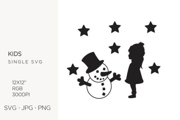 Bringing Winter Magic to Life with Vector Art: The Girl in Winter Cloth and Snowman