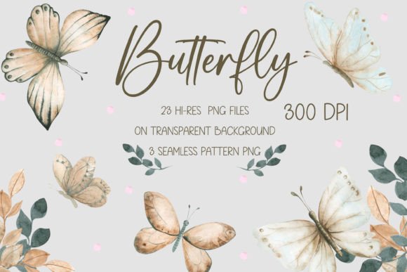 Butterfly Watercolor Clipart Set Guide