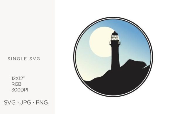 Designing with Light: Leveraging Lighthouse, Night Sky, and Moon Vector Art