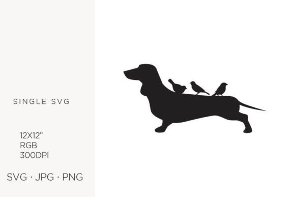 Elevating Brand Identity with the Dachshund Dog and Sparrows Logo: A Creative Asset for Modern Designers