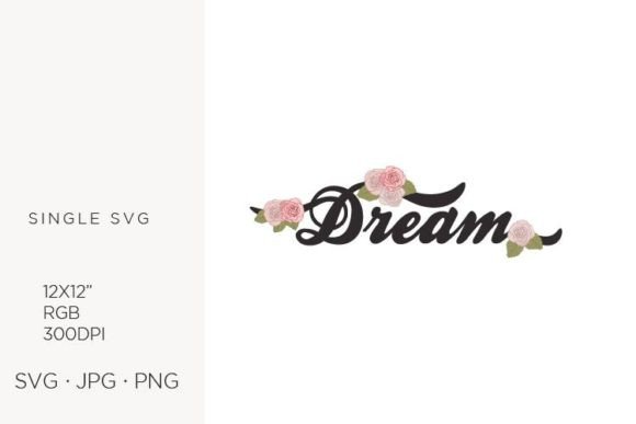 Floral Word Dream: Elevating Design with Vector-Based Clipart