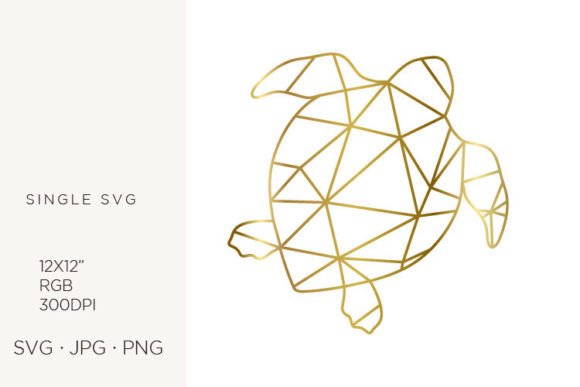 Golden Lines Created Sea Turtle: A Versatile Vector Asset for Modern Design
