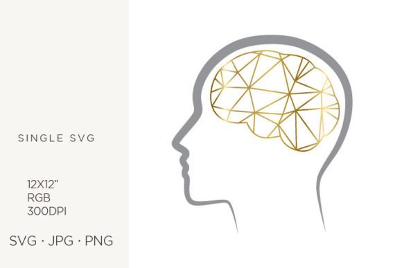 Golden Lines Inside Human Brain: Elevating Creative Projects with Precision Vector Art