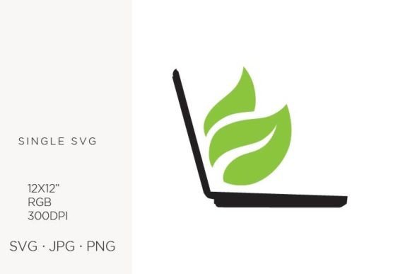 Laptop with Green Leaves, Vector: A Practical Guide for Designers and Creators