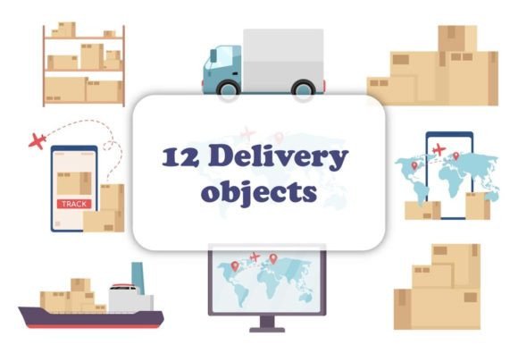 Streamlining Visual Communication: The Power of Semi-Flat Vector Logistics Illustrations