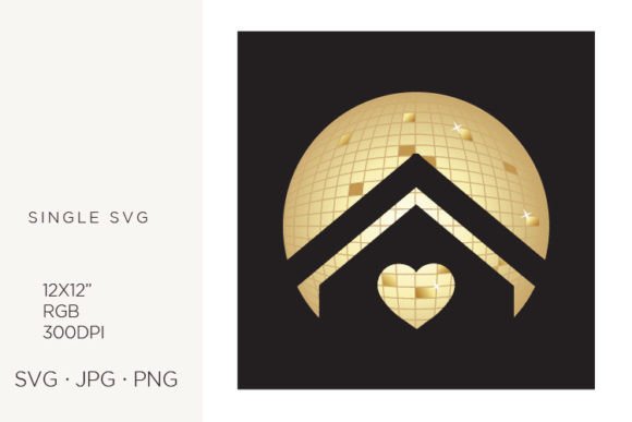 Unlocking Creative Potential with House with Heart and Disco Ball Vector Graphics
