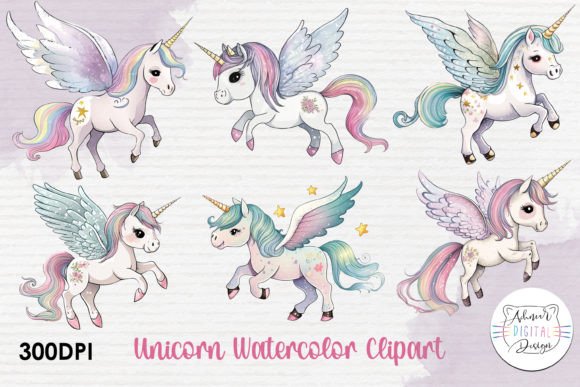 Unlocking Creativity with the Magical Unicorn Watercolor Clipart Set