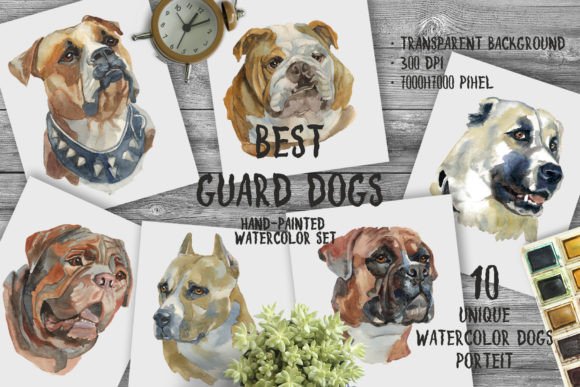 Visual Authority: Leveraging the Best Guard Dogs Watercolor Collection for Modern Brand Identity