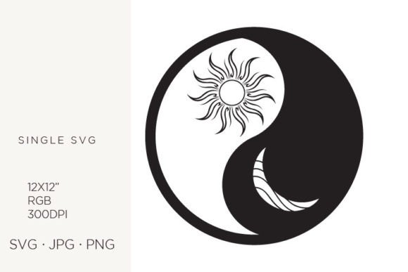 Yin Yang, Sun & Moon Balance Symbol